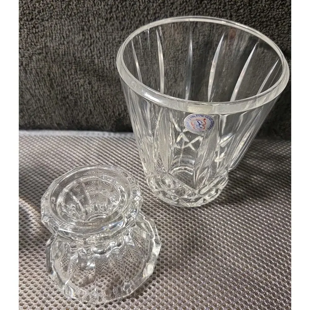 Set Of 2 Toscany by St. George Crystal - 24% Lead Crystal Hurricane Votive